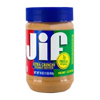 JIF เนยถั่วบดหยาบ 454 ก.